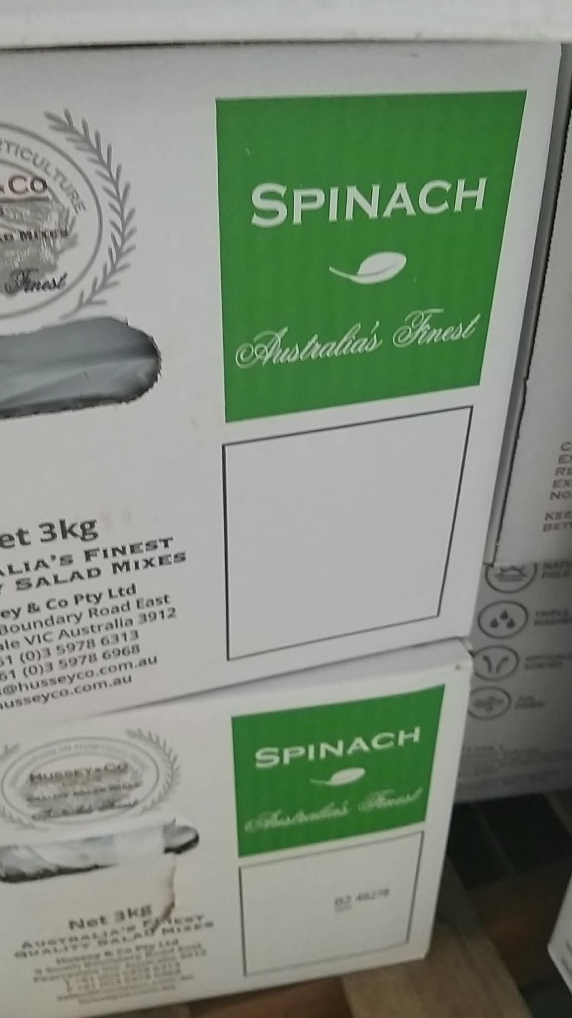 Hussey (R) Spinach